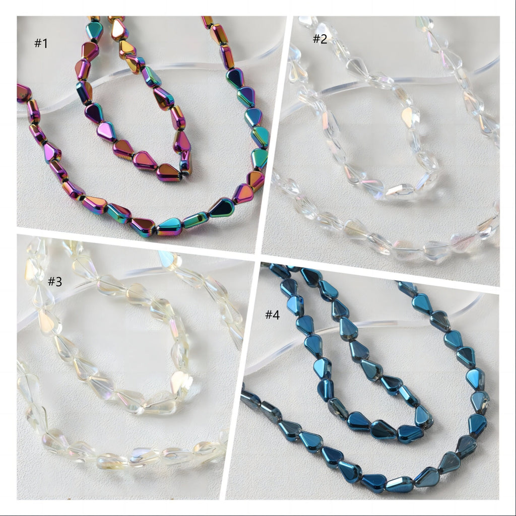 Drop Glaze Beads, 10.6m, Teardrop Glass Crystal Beads for Jewelry Making, Bracelet DIY Beads Finding GZ537