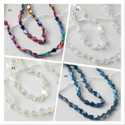 Drop Glaze Beads, 10.6m, Teardrop Glass Crystal Beads for Jewelry Making, Bracelet DIY Beads Finding GZ537