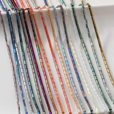 Small Glass Rectangle Tube Beads, Spacer Beads, 2.6*4.6mm, Crystal Glass Loose Beads for Jewelry Making, DIY Beads Finding GZ546