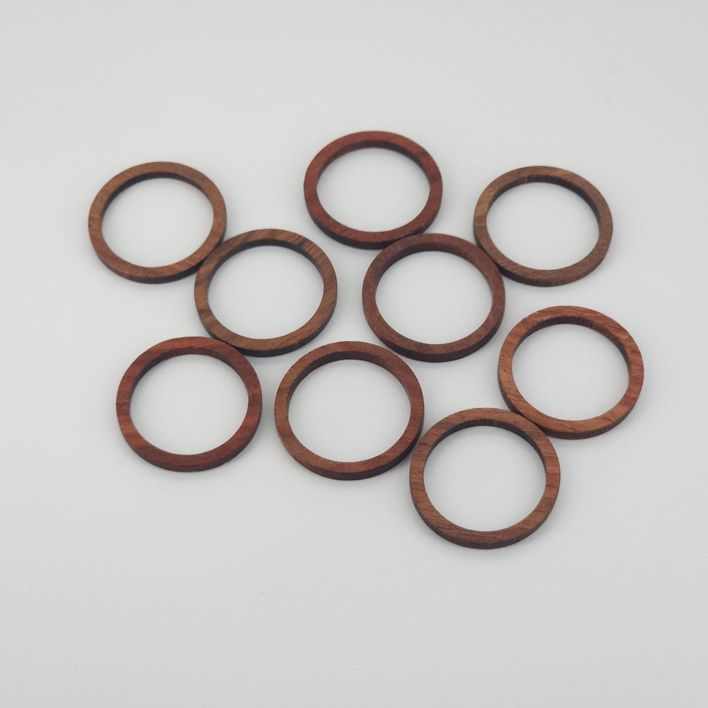 2PCS Hollow Circle Shape Wood Charms, Wooden Pendant, Reclaimed Walnut Wood, Geometric Statement Wood Earrings Diy Ideas JT969