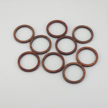 Load image into Gallery viewer, 2PCS Hollow Circle Shape Wood Charms, Wooden Pendant, Reclaimed Walnut Wood, Geometric Statement Wood Earrings Diy Ideas JT969