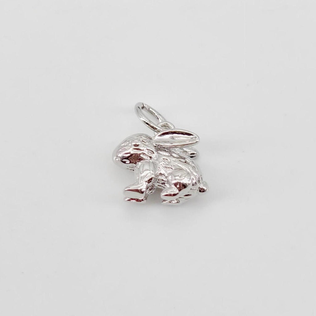 Bunny Charm, 18K Gold Plated Rabbit Pendant, Animal Charm, 13*11mm, Necklace Jewelry Finding S20667