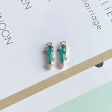 Load image into Gallery viewer, 10pcs- Crystal Long Cactus Teardrop Charms, 8 colors You Choose, 14K Gold Plated Teardrop Pendant, Jewelry Findings MY049-F069