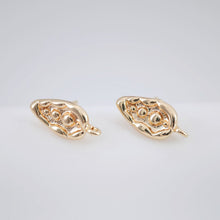 تحميل الصورة إلى عارض المعرض، أقراط على شكل ورقة شجر، مطلية بالذهب مع حلقة، مضادة للحساسية، أدوات يدوية للعثور على الأقراط، لوازم صنع الأقراط بنفسك ZX225