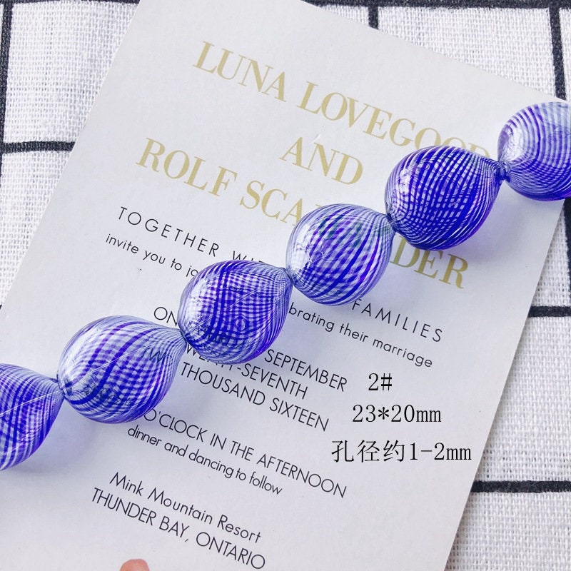 4pcs Glass Drop Bubble Beads, 26mm, Hand Blown Hollow Oval Globes for Jewelry Making, DIY Beads Finding MY082