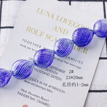 Load image into Gallery viewer, 4pcs Glass Drop Bubble Beads, 26mm, Hand Blown Hollow Oval Globes for Jewelry Making, DIY Beads Finding MY082