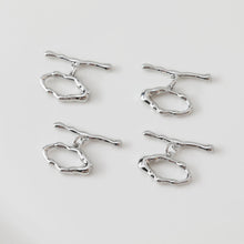 Load image into Gallery viewer, Irregular OT Toggle Clasps, One Set, 14K Gold Plated OT Buckle, 14k Gold/Silver, Necklace Closure, Connectors Clasps ZZ044