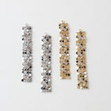 18K Gold Plated Rhinestone Tassel Pendant Charms with Glitter Fringe for Jewelry Making Supplies, Earring Findings GZ616