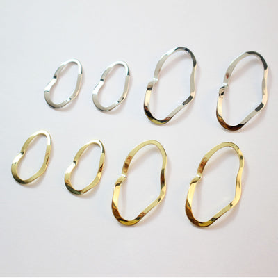 Colgante calado irregular, chapado en oro y plata de 14 quilates, para collar, para bisutería ZZ087