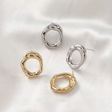 تحميل الصورة إلى عارض المعرض، قرط أذن من الفضة الإسترليني عيار 925، دبوس أذن غير منتظم، خالٍ من النيكل، مشبك أذن ذهبي/فضي، مضاد للحساسية، JJ017