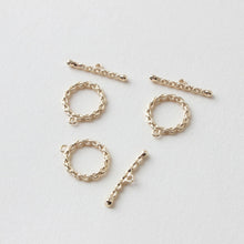 Load image into Gallery viewer, OT Toggle Clasps, 18K Gold Plated Leaf 20x25mm Bracelet Necklace Making OT Clasps, Connectors Clasps, Jewelry Findings JG060
