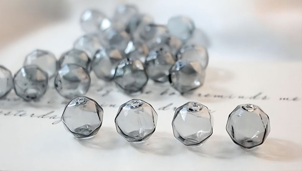 خرز فقاعات زجاجي متعدد الأوجه، 16 مم، كرات دائرية مجوفة منفوخة يدويًا لصنع المجوهرات، أصفر، أخضر، أزرق داكن، وردي، DIY Beads Finding GZ009