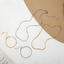 Load image into Gallery viewer, 18K Snake Chain Necklace, 316L Stainless Steel, Ready to Wear, 40+5cm/17.7 inch ZD004