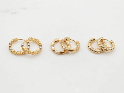 Gold Ear Hoops, 18mm, 18K Gold Plated Leverback Earrings, Huggie Hoops Earring S20417