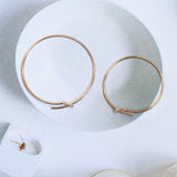 14K Gold Filled Round Hoop Earring , 15mm 20mm 25mm 30mm 45mm, Nickel Free Circle Earring Hoops, DIY Earring Finding, B033