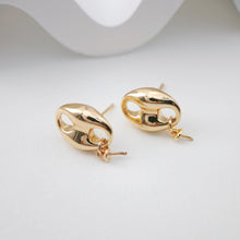 تحميل الصورة إلى عارض المعرض، دبوس أنف خنزير، مع أغطية ربط للخرز اللؤلؤي نصف المثقوب، دبوس أذن من الفضة S925 خالٍ من النيكل، نتائج قرط مضادة للحساسية ZX177