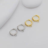 Cubic Zirconia Ear Hoops Multicolor Pave Crystal , 14mm, 18K Gold Plated Leverback Earrings, Huggie Hoops Earring D0546