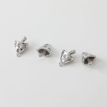 Load image into Gallery viewer, Mushroom Charm, 14K Gold/Silver Plated CZ Pave Pendant, Neckalce Bracelet Making Pendant, Jewelry Supply Finding GZ632