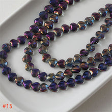 Load image into Gallery viewer, Heart Glass Beads, 12x10mm, Crystal Glass Loose Beads for Jewelry Making, DIY Beads Finding GZ540