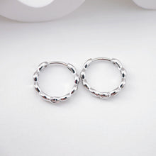 Load image into Gallery viewer, Gold Wavy Hoop Earring, 16mm, 18K Gold Plated Leverback Earrings, Huggie Hoops Earring D0104