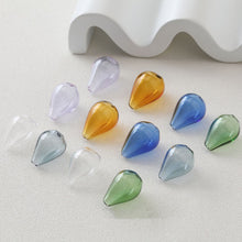 Load image into Gallery viewer, Glass Bubble Beads, Teardrop Hollow Glass Beads, Colorful Hand Blown Hollow Round Globes for Jewelry Making, DIY Beads Finding GZ562