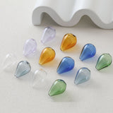 Glass Bubble Beads, Teardrop Hollow Glass Beads, Colorful Hand Blown Hollow Round Globes for Jewelry Making, DIY Beads Finding GZ562