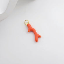 Load image into Gallery viewer, Enamel Marine Life Charms, Coral Pendant, Gold Plated Charms, Bracelet Making, Jewelry Findings S1293