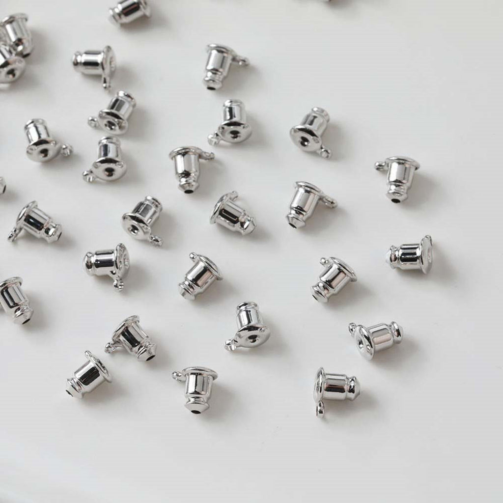 20 tuercas para pendientes con aro, cierres chapados en oro, tapones para pendientes, accesorios para pendientes al por mayor GZ327