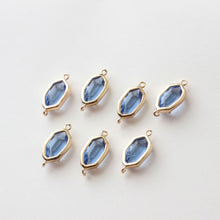 Load image into Gallery viewer, Danity Oval Connector with 2 loops, 14K Gold Plated, Crystal Connectors, 12x15mm Jewelry Findings ZZ025