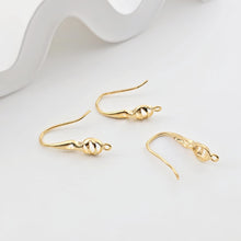 Load image into Gallery viewer, 10pcs Fish Hooks, 18K Gold Plated Ear Wires, Gold Earring Earring Hooks, Ear Wires for Jewelry Making ZX294