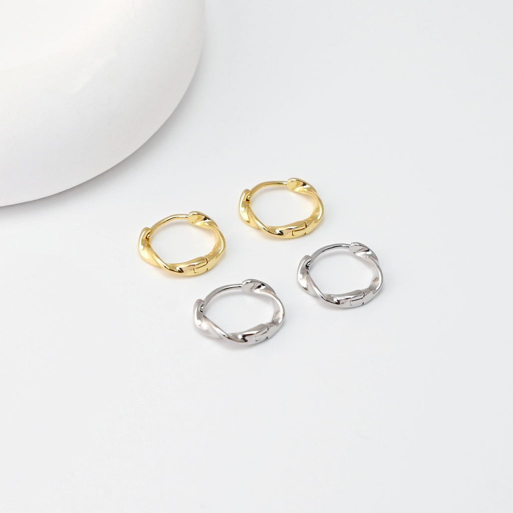 Twisted Earring Hoops, Gold Plated Huggie Hoop Earring, Leverback Earring, DIY Earring  Findings, Handmade Earring Supplies D0520