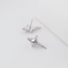 Load image into Gallery viewer, Gold Star Earring Post With Loop, Nickel Free Earrings, Ear Stud with Loop, Hypoallergenic Earring Findings ZX325