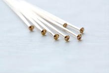Load image into Gallery viewer, 14K Gold Filled Head Pins- [10PCS] 21/23/25/27 Gauge, Head Pins, Gold Filled Jewelry Making Supply BL017