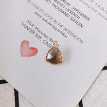 Load image into Gallery viewer, 10pcs- Crystal Triangle Geometry Charms, 14K Gold Plated Crystal Pendant, Jewelry Findings MY073-F050