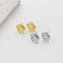 تحميل الصورة إلى عارض المعرض، قرط غير منتظم، ذهب/فضة عيار 18 قيراطًا، أقراط فضة S925 خالية من النيكل، قرط على شكل قلب D0439