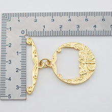 Load image into Gallery viewer, Boho OT Toggle Clasps, Antique Silver, 18k Gold, One Set OT Buckle, Necklace Closure, Connectors Clasps S1151