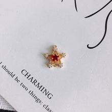Cargar imagen en el visor de la galería, 10 dijes de estrella diminutos, colgante de estrella cúbica de cristal, conector de estrella, chapado en oro de 18 quilates, dijes para collar, accesorios de joyería MY067-F051