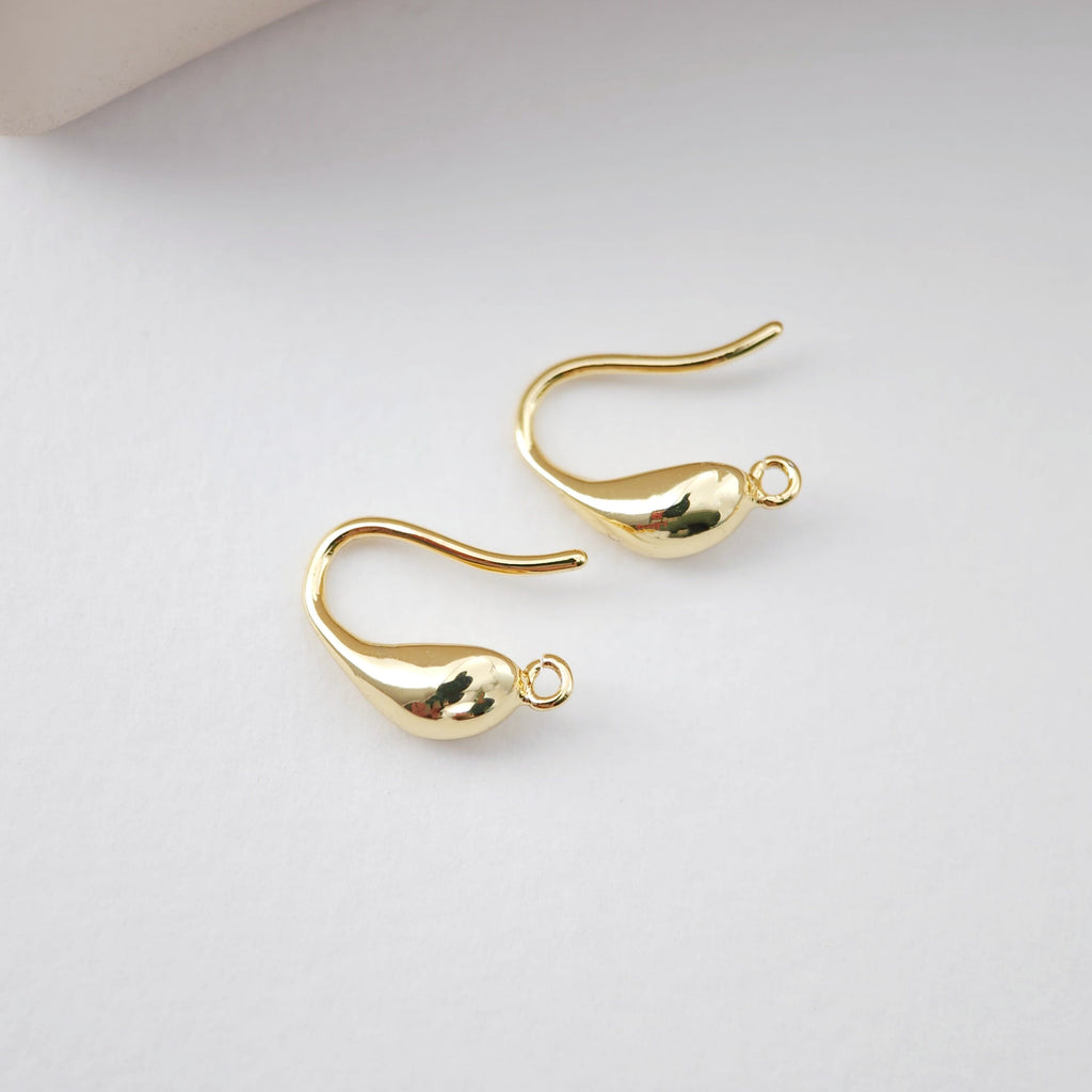 Fish Hooks, 18K Gold Plated Ear Wires, Gold Earring Earring Hooks, Ear Wires for Jewelry Making D0179