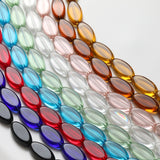 Big Oval Glass Flat Beads, 11.4m, Teardrop Glass Crystal Beads for Jewelry Making, Bracelet DIY Beads Finding GZ549