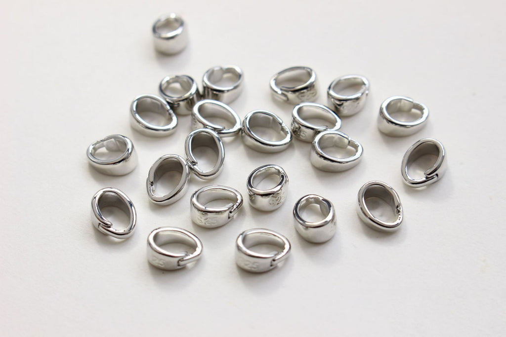 10pcs- 14K Gold Plated Pendant Top, Teardrop Connector, Pendant Snap on Bails, Clasp Link, 3x7mm, Jewelry Making ZZ017