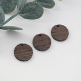 Round Geometric Shape Wood Charms, Wooden Pendant, Reclaimed Walnut Wood, Geometric Statement Wood Earrings Diy Ideas JT1001