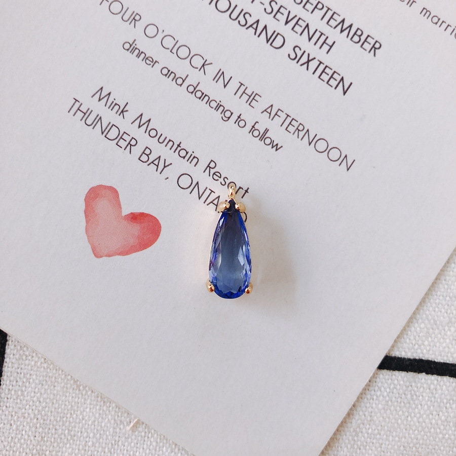 10 piezas de dijes largos de lágrima de cristal, 10 colores a elegir, chapados en oro de 14 quilates, 18 x 7,5 mm, accesorios de joyería MY076-F040