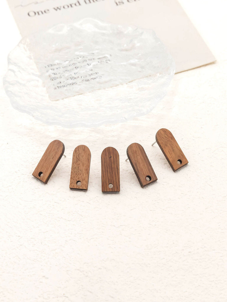 أقراط خشبية من 4 قطع، أقراط خشبية أسطوانية للنساء، مصنوعة من خشب الجوز المُعاد تدويره، خالية من النيكل، أقراط هندسية مميزة، رقم المنتج JT941