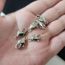 تحميل الصورة إلى عارض المعرض، 10 قطع - مشبك مخلب جراد البحر مطلي بالذهب اللامع عيار 18 قيراطًا، 7 × 15 مم، مشبك لصنع القلادة والأساور بحلقة مغلقة، نتائج المجوهرات S318