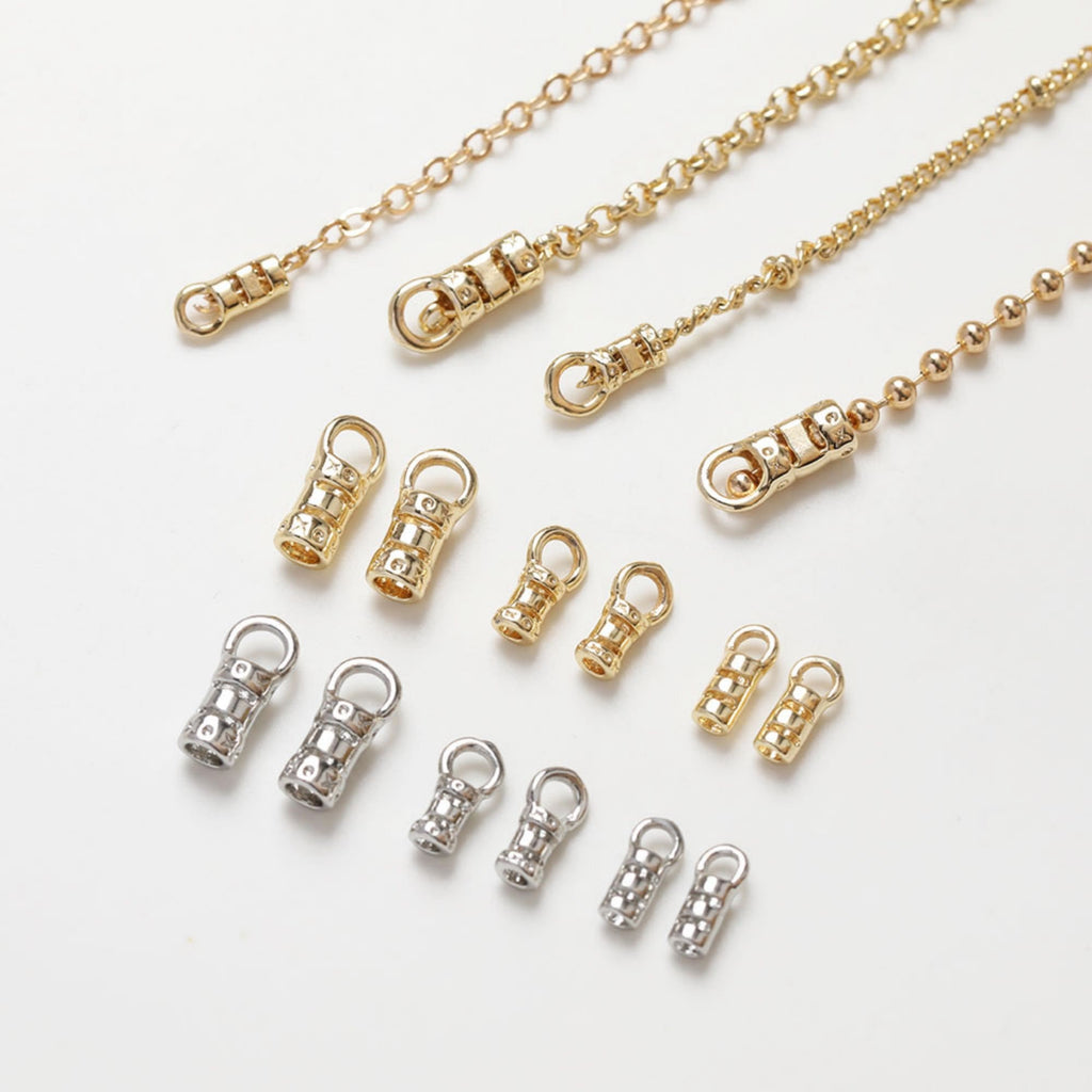 10pcs 14K Gold Plated Crimp End, Cord ends, Chain Crimps, Jewellery Making Findings GE134