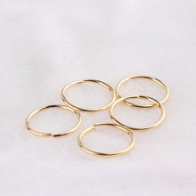Load image into Gallery viewer, 10pcs Big Size Jump Rings for Jewelry Making, Thickened Gold Plated Open Jump Ring,  10mm 12mm 18mm 20mm QR035