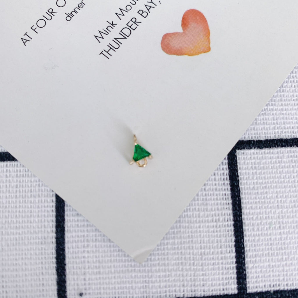 10 قطع - دلايات كريستالية صغيرة على شكل دمعة، مطلية بالذهب عيار 14 قيراطًا، قطع مجوهرات MY070-F052