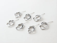 Load image into Gallery viewer, Irregular Minimalist Earring Post, 14K Gold S925 Silver Pin Nickel Free Earrings, Hypoallergenic Earring Findings JJ001