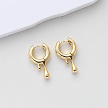 Cargar imagen en el visor de la galería, Aros redondos de lava, aros Huggie chapados en oro, cierre de palanca, accesorios para pendientes DIY, materiales para pendientes hechos a mano S1402