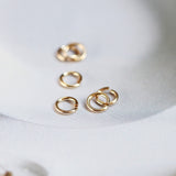 14K Gold Filled Open Jump Rings-[50PCS/Pack] 2.5mm/3mm/4mm/5mm/6mm Jump Ring Connectors, Gold Filled Jewelry Making Supply B002